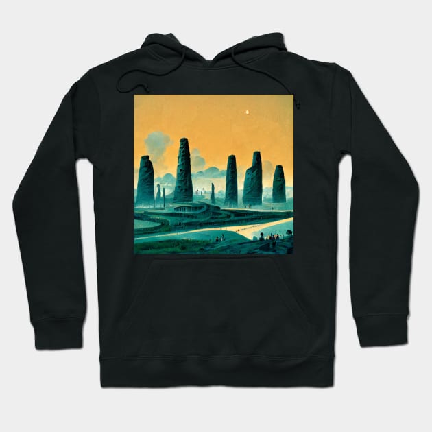 Smart city in ancient times Hoodie by Riverside-Moon